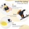 image:imageNicpro Black Large Airbrush Paint 845 oz 250 ml Ready to Spray Opaque WaterBased Acrylic Air Brush Paints for Model Wood Canvas Metal Plastic Leather for Beginners amp ArtistsMetallic Gold