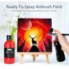 image:imageNicpro Black Large Airbrush Paint 845 oz 250 ml Ready to Spray Opaque WaterBased Acrylic Air Brush Paints for Model Wood Canvas Metal Plastic Leather for Beginners amp ArtistsRed