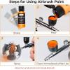 image:imageNicpro Black Large Airbrush Paint amp 24 Colors Airbrush Paint 2 oz 60 ml with 2 Thinner