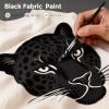 image:imageNicpro Red Fabric Paint 4 oz 120 ml Fabric Paint for Clothes Permanent Rich Pigment NonToxic Soft Clothing Paint for DIY Tshirts Jeans Crafts Refresh Furniture UpholsteryBlack