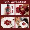 image:imageNicpro Red Fabric Paint 4 oz 120 ml Fabric Paint for Clothes Permanent Rich Pigment NonToxic Soft Clothing Paint for DIY Tshirts Jeans Crafts Refresh Furniture UpholsteryDark Red