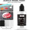 image:imageNicpro White Large Model Paint2oz 60ml Ready to Use Modeling Acrylic Paints Brush amp Airbrush Compatible NonToxic Miniature Paint for Beginners amp Professionals on Models Scale Figures CraftsWhite