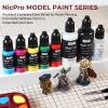 image:imageNicpro White Large Model Paint2oz 60ml Ready to Use Modeling Acrylic Paints Brush amp Airbrush Compatible NonToxic Miniature Paint for Beginners amp Professionals on Models Scale Figures CraftsWhite