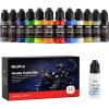 image:imageNicpro 10 Colors Metallic Model Paint Set 20ml Ready to Use Modeling Acrylic Paints Brush amp Airbrush Compatible Miniature Paint Set for Beginner amp Pro on Model Scale Figure Crafts with 1 ThinnerEnamelLike Gloss