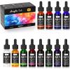 image:imageNicpro 18 Colors Acrylic Ink 1oz30ml Bottle with Dropper Quick Dry Permanent Acrylic Drawing Inks for Artist Essential Color Set for Ink Drawing Pouring Art Airbrush Resin Mixed Media12 Colors