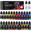 image:imageNicpro 18 Colors Model Paint Set 20ml Ready to Use Modeling Acrylic Paints Brush amp Airbrush Compatible Miniature Paint Set for Beginners amp Artists on Models Figures Crafts Canvas with 1 Thinner24 Colors with 2 Thinner