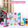 image:imageNicpro Candle Wax Pen 24 Colors 3D Candle Paint Include Glitter Silver Gold Safe DIY Candle Making amp Painting Kit Dry Fast Vibrant Colors Wax Paint for Birthday Holidays Wedding Party 1 oz 30 ml24 Colors