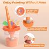 image:imageNicpro 12 Colors Washable Finger Paint Set for Toddlers 2 oz Non Toxic amp Baby Safe Kids Paint with Paint Cups amp Toddler Paintbrushes Mess Free Art Supplies for Children Age 3 4 5 6 Preschool Learning amp Classroom Gifts14 Colors