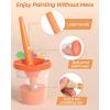image:imageNicpro 12 Colors Washable Finger Paint Set for Toddlers 2 oz Non Toxic amp Baby Safe Kids Paint with Paint Cups amp Toddler Paintbrushes Mess Free Art Supplies for Children Age 3 4 5 6 Preschool Learning amp Classroom Gifts6 Colors