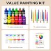 image:imageNicpro 12 Colors Washable Finger Paint Set for Toddlers 2 oz Non Toxic amp Baby Safe Kids Paint with Paint Cups amp Toddler Paintbrushes Mess Free Art Supplies for Children Age 3 4 5 6 Preschool Learning amp Classroom Gifts12 Colors