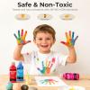 image:imageNicpro 12 Colors Washable Finger Paint Set for Toddlers 2 oz Non Toxic amp Baby Safe Kids Paint with Paint Cups amp Toddler Paintbrushes Mess Free Art Supplies for Children Age 3 4 5 6 Preschool Learning amp Classroom Gifts12 Colors