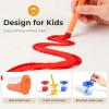 image:imageNicpro 12 Colors Washable Finger Paint Set for Toddlers 2 oz Non Toxic amp Baby Safe Kids Paint with Paint Cups amp Toddler Paintbrushes Mess Free Art Supplies for Children Age 3 4 5 6 Preschool Learning amp Classroom Gifts12 Colors