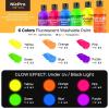 image:imageNicpro 6 Colors Fluorescent Large Washable Paint Set for Kid 169 oz Glow in the Black Light Non Toxic Neon Tempera Paints for Art Craft DIY Poster amp Finger Paint School Home Classroom Party4 Fl Oz Pack of 6