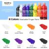 image:imageNicpro 8 Colors Washable Finger Paint Set for Toddlers 4 oz NonToxic amp Baby Safe Paint for Hand and Feet Mess Free Finger Painting Art Supplies for Kids Age 13 4 5 6 Preschool Learning Gifts8 Colors