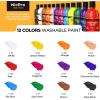 image:imageNicpro 8 Colors Washable Finger Paint Set for Toddlers 4 oz NonToxic amp Baby Safe Paint for Hand and Feet Mess Free Finger Painting Art Supplies for Kids Age 13 4 5 6 Preschool Learning Gifts12 Colors