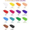 image:imageNicpro 8 Colors Washable Finger Paint Set for Toddlers 4 oz NonToxic amp Baby Safe Paint for Hand and Feet Mess Free Finger Painting Art Supplies for Kids Age 13 4 5 6 Preschool Learning Gifts14 Colors