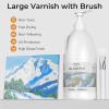image:imageNicpro Gloss Varnish for Acrylic Painting 845oz NonYellowing NonToxic AntiCrazing Clear Acrylic Varnish for Pro Artist Hobby Painter on Canvas Artwork Acrylics Paint Wood High Gloss FinishVarnish1000ml