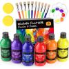 image:imageNicpro 12 Colors Washable Finger Paint Set for Toddlers 2 oz Non Toxic amp Baby Safe Kids Paint with Paint Cups amp Toddler Paintbrushes Mess Free Art Supplies for Children Age 3 4 5 6 Preschool Learning amp Classroom Gifts6 Colors