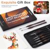 image:imageNicpro 16 PCS Kolinsky Sable Miniature Paint Brushes Dry Brush Professional Model Paint Brush Set with Cloth Roll Fine Detail Artist Brush Set for Miniatures Acrylic amp Figures Model Watercolor7 PCS