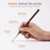 image:imageNicpro 16 PCS Kolinsky Sable Miniature Paint Brushes Dry Brush Professional Model Paint Brush Set with Cloth Roll Fine Detail Artist Brush Set for Miniatures Acrylic amp Figures Model Watercolor7 PCS