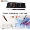image:imageNicpro 16 PCS Kolinsky Sable Miniature Paint Brushes Dry Brush Professional Model Paint Brush Set with Cloth Roll Fine Detail Artist Brush Set for Miniatures Acrylic amp Figures Model Watercolor7 PCS