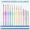 image:imageNicpro 21PCS Fine Detail Paint Brush Drybrush Set Aesthetic Pastel Fine Tip Miniature Paint Brushes for Acrylic Oil Watercolor Crafts 40K Models Miniatures Rock Painting Paint by Numbers12 PCS