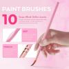 image:imageNicpro 21PCS Fine Detail Paint Brush Drybrush Set Aesthetic Pastel Fine Tip Miniature Paint Brushes for Acrylic Oil Watercolor Crafts 40K Models Miniatures Rock Painting Paint by Numbers10 PCS