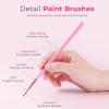 image:imageNicpro 21PCS Fine Detail Paint Brush Drybrush Set Aesthetic Pastel Fine Tip Miniature Paint Brushes for Acrylic Oil Watercolor Crafts 40K Models Miniatures Rock Painting Paint by Numbers21 PCS