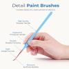 image:imageNicpro 21PCS Fine Detail Paint Brush Drybrush Set Aesthetic Pastel Fine Tip Miniature Paint Brushes for Acrylic Oil Watercolor Crafts 40K Models Miniatures Rock Painting Paint by Numbers12 PCS