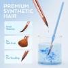 image:imageNicpro 21PCS Fine Detail Paint Brush Drybrush Set Aesthetic Pastel Fine Tip Miniature Paint Brushes for Acrylic Oil Watercolor Crafts 40K Models Miniatures Rock Painting Paint by Numbers10 PCS
