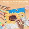 image:imageNicpro 21PCS Fine Detail Paint Brush Drybrush Set Aesthetic Pastel Fine Tip Miniature Paint Brushes for Acrylic Oil Watercolor Crafts 40K Models Miniatures Rock Painting Paint by Numbers10 PCS