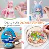 image:imageNicpro 21PCS Fine Detail Paint Brush Drybrush Set Aesthetic Pastel Fine Tip Miniature Paint Brushes for Acrylic Oil Watercolor Crafts 40K Models Miniatures Rock Painting Paint by Numbers21 PCS