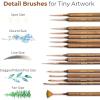 image:imageNicpro 24 PCS Extreme Miniature Paint Brushes Fine Tip Micro Model Detail Paint Brush Set with Handbag for Acrylic Watercolor Oil Paint by Numbers Craft Models Miniatures15 PCS