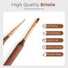 image:imageNicpro 24 PCS Extreme Miniature Paint Brushes Fine Tip Micro Model Detail Paint Brush Set with Handbag for Acrylic Watercolor Oil Paint by Numbers Craft Models Miniatures15 PCS