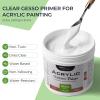 image:imageNicpro Clear Gesso Primer for Acrylic Painting212Oz  513ML Gesso Surface Prep Medium for Acrylic Paint Oil Paint Pencil amp Pastel Mixable Clear Gesso Primer for Canvas Wood Paper PlasticClear