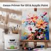 image:imageNicpro Clear Gesso Primer for Acrylic Painting212Oz  513ML Gesso Surface Prep Medium for Acrylic Paint Oil Paint Pencil amp Pastel Mixable Clear Gesso Primer for Canvas Wood Paper PlasticWhite