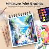 image:imageNicpro Miniature Paint Brushes  10PCS Model Paint Brush Set for Acrylic Oil Watercolor Micro Detail Paint Brushes for Model Miniature Art Painting Fine Detailing Paint by Numbers CraftRose Gold