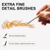 image:imageNicpro Miniature Paint Brushes  10PCS Model Paint Brush Set for Acrylic Oil Watercolor Micro Detail Paint Brushes for Model Miniature Art Painting Fine Detailing Paint by Numbers CraftRose Gold