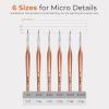 image:imageNicpro Miniature Paint Brushes  10PCS Model Paint Brush Set for Acrylic Oil Watercolor Micro Detail Paint Brushes for Model Miniature Art Painting Fine Detailing Paint by Numbers CraftRose Gold