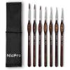 image:imageNicpro 16 PCS Kolinsky Sable Miniature Paint Brushes Dry Brush Professional Model Paint Brush Set with Cloth Roll Fine Detail Artist Brush Set for Miniatures Acrylic amp Figures Model Watercolor7 PCS