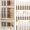 image:imageNicpro 24 PCS Extreme Miniature Paint Brushes Fine Tip Micro Model Detail Paint Brush Set with Handbag for Acrylic Watercolor Oil Paint by Numbers Craft Models Miniatures24 PCS