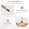 image:imageNicpro 12PCS Artist Paint Brush Set Craft Paint Brushes for Acrylic Painting Oil Watercolor Gouache Tempera Face Body Fabric Model Art Supplies Paintbrushes for Artists Beginners WoodReddish Brown