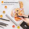 image:imageNicpro 12pcs Watercolor Paint Brushes Aesthetic Pastel Round Pointed Tip Paint Brush Set Professional Soft Synthetic Squirrel Paint Brushes Artist Painting Brushes for Watercolor Inks GouacheBlack