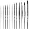 image:imageNicpro 12pcs Watercolor Paint Brushes Aesthetic Pastel Round Pointed Tip Paint Brush Set Professional Soft Synthetic Squirrel Paint Brushes Artist Painting Brushes for Watercolor Inks GouacheBlack