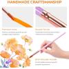 image:imageNicpro 12pcs Watercolor Paint Brushes Aesthetic Pastel Round Pointed Tip Paint Brush Set Professional Soft Synthetic Squirrel Paint Brushes Artist Painting Brushes for Watercolor Inks GouachePastel
