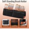 image:imageNicpro 30pcs Paint Brush Set Professional Paintbrushes with Paint Spatula amp SelfStanding Case Craft Paint Brushes for Acrylic Painting Oil Watercolor Gouache Art Supplies for Artists Beginners