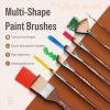 image:imageNicpro 30pcs Paint Brush Set Professional Paintbrushes with Paint Spatula amp SelfStanding Case Craft Paint Brushes for Acrylic Painting Oil Watercolor Gouache Art Supplies for Artists Beginners