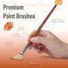 image:imageNicpro 30pcs Paint Brush Set Professional Paintbrushes with Paint Spatula amp SelfStanding Case Craft Paint Brushes for Acrylic Painting Oil Watercolor Gouache Art Supplies for Artists Beginners