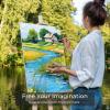 image:imageNicpro 32pcs 1 Inch Flat Paint Brushes for Acrylic Painting Large Paint Brushes Bulk for Acrylic Watercolor Oil Artist Paint Brush Set for Canvas Painting Base Coating Crafts Face Group Use1 Inch x 12 pieces