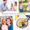 image:imageNicpro 32pcs 1 Inch Flat Paint Brushes for Acrylic Painting Large Paint Brushes Bulk for Acrylic Watercolor Oil Artist Paint Brush Set for Canvas Painting Base Coating Crafts Face Group Use15 Inch x 4 pieces